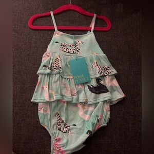 Posh Peanut Ruffled Bubble Romper 12-18 months